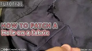 HOW TO: Patch a hole on a fabric | Satin Stitch @CoastalCraftFilAm