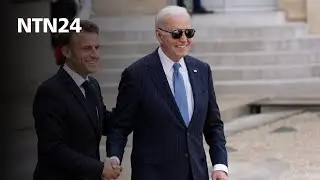 Emmanuel Macron, recibió a su homólogo estadounidense Joe Biden en una visita de estado