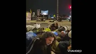 After the two rockets fired, Israelis hiding by laying down on the streets.