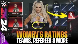 WWE 2K24: Women's Ratings, Teams, Referees & More 