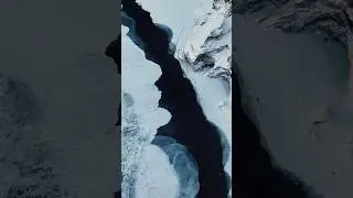 The black beach in snow!! 😳 