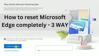 UPDATED 2024 ✅How to reset Microsoft Edge completely In Windows 10/Windows 11/8/7