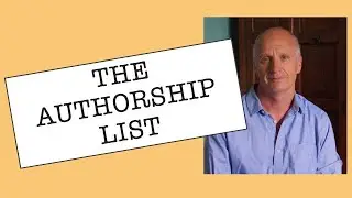 How to decide on your paper's list of authors