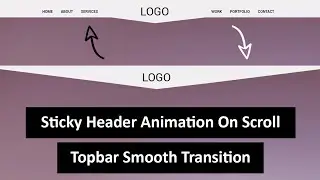 Sticky Header With Smooth Transition On Scroll Using HTML, CSS & JQUERY