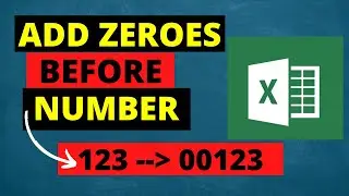 Add Zeros in front of Numbers in Excel - Add Leading Zeros