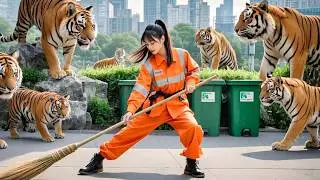 Female Warrior Becomes a Garbage Collector, But Hooligans Cause Trouble—With a Twist.