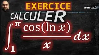 🔴CALCUL INTÉGRAL | INTÉGRATION PAR CHANGEMENT DE VARIABLE | INTÉGRALE DE cos⁡(ln 𝔁 )/𝔁 DE 1 À 𝝅