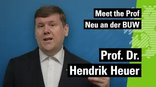 Meet the Prof: Neu an der BUW! /// Prof. Dr. Hendrik Heuer