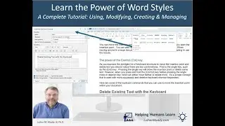 Microsoft Word Tutorial: Learn to the power of using, modifying, and creating your own Styles