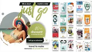 50+ Travel Social Media Post And Stories  Photoshop Tutorial
