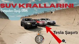 SUV Krallarını Rampadan Aşağı Attık Tesla naptın-BeamNgDrive #beamngdrive #automobile #tutsunartık