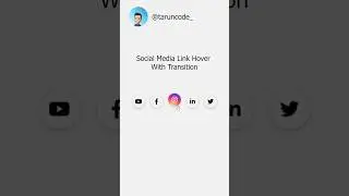 Social Media hover with transition in html css 