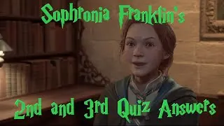 Sophronia Franklin 2nd and 3rd Quiz Answers