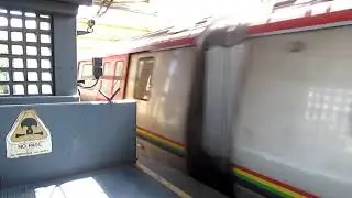 Desde la estación Caño Amarillo, un tren CAF serie 6, ingresa para realizar su parada comercial.❤️🇻🇪