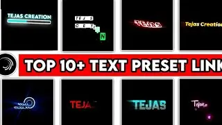 Top 10+🔥Alight Motion Text Animation Presets |AlightMotion Preset Download Free 10+ text presets|