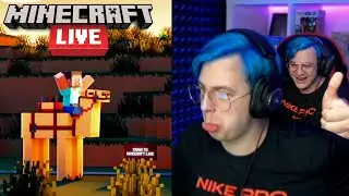 Пятёрка смотрит Minecraft Live 2022 | Minecon | Реакция Пятёрки | Нарезка стрима 
