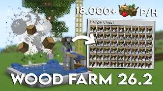 BEST MINECRAFT AUTOMATIC WOOD FARM 26.1.2 TUTORIAL - All Wood Types