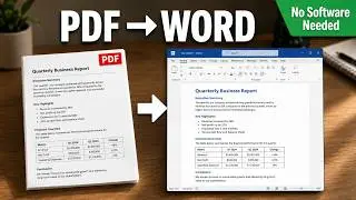 How to convert PDF to Word in 1 Minute — Free, No Software Needed (Phone, Windows & Mac)