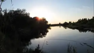 Timelapse Закат над рекой