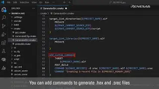 How to Generate Hex and Srec Files for RA Family on Visual Studio Code