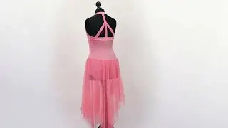 FPC25059A - 1st Position Asymmetrical Skirted Dress with Back Strap Detailing