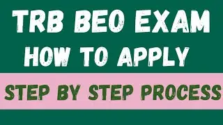 How to apply BEO Exam 2023| TRB BEO Exam 