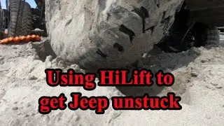 Using a HiLift to get Jeep unstuck. #offroadrecovery #jeepoffroad #offroadconsulting #sand #stuck