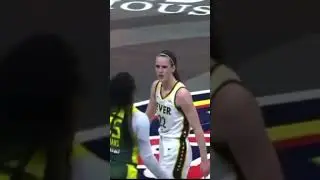 Caitlin Clark and Victoria Vivians arguing with each other￼ after Clark’s 3 pointer