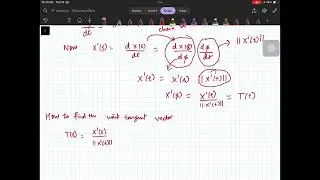 Lecture 11: The unit tangent vector