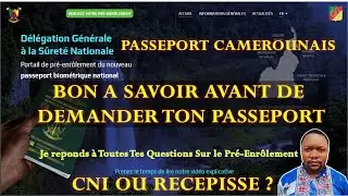 Passeport Camerounais.