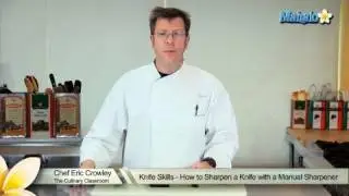 Knife Skills - How to Sharpen a Knife With a Manual Sharpener