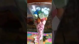 🌈Colorful Mixed CANDIES & M&M's Adding-in🟢Green-Blue-Yellow🟡| STEP in Poland