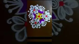 Easy kolam💜designs💙 #shorts #rangoli #thiruaarooran #trending #viral #art #kolam #muggulu #drawing