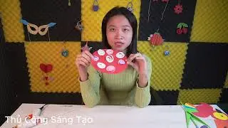 Hướng dẫn cách làm cái quạt trang trí nhiều bông hoa độc đáo | Thủ Công Sáng Tạo