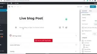 How to add Live Blog in AMP?