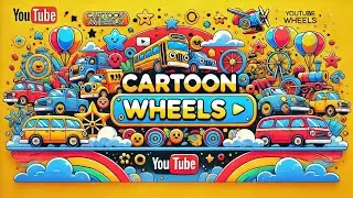 learn Colors with yellow school bus street vehicle assembly car and balls |cartoon wheels