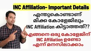 Indian Nursing Council Affiliation details