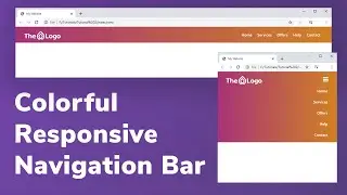 Bootstrap 4 Gradient Colorful Navigation Bar