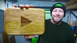 Making a YouTube Play Button - From Scrap Wood! (25k Subscriber Special)