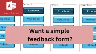How to create a feedback for in Microsoft Access 2024