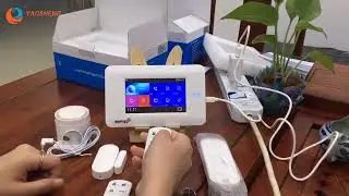 4.3 Inch Touch Panel WIFI GSM Wireless Home Security Alarm System TUYA Smart Compatible With Alexa