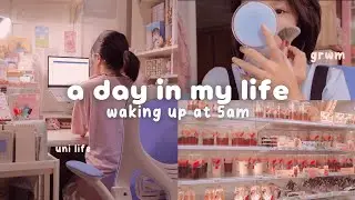 🌷MỘT NGÀY ĐI HỌC CỦA MỘT SINH VIÊN ĐẠI HỌC // 5am, grwm, uni life, productive study vlog // jawonee