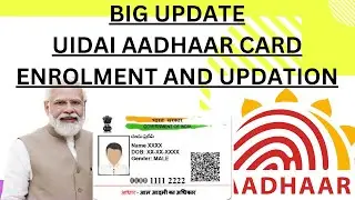 UIDAI BIG UPDATE || Aadhaar Card enrolment and updation || Valid Documents|| TECH WITH SUNIL