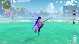 Raiden Shogun Electrocharged Herself in Water