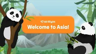 Free English Clubinar - Welcome to Asia!🐼 English online for kids with All Right 💜