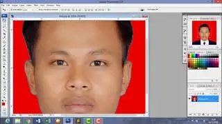 Menganti latar belakang jadi merah di photoshop