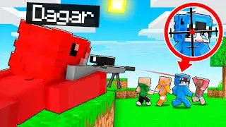 ARMAS CHETADAS vs 6 CAZADORES en Minecraft!