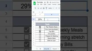 Visual Progress Bar in Google Sheets using SPARKLINE
