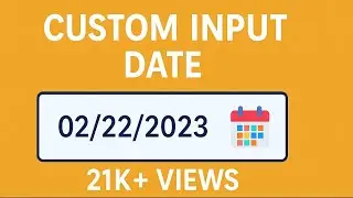 Custom Input date using html and css.