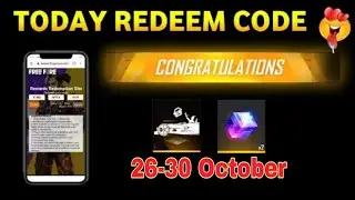 Free Fire Redeem Code Today | 26 October Redeem Code Free Fire | FF Redeem Code Today 26 October